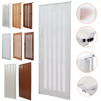 £45.99 • Buy Bi Folding Door Accordion Acrylic PVC Magnetic Sliding Living Room Divider Panel