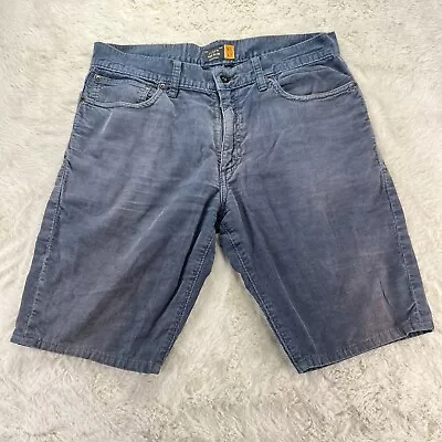 J Crew Mens Faded Blue Slim Corduroy Shorts (Cut Off Pant) Size 32 • $14.88