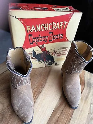 Ranchcraft Vintage 1970's Kids Western Cowboy Boots Original Box • $45