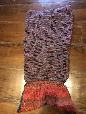 Hand Knitted Mermaid Tail Thick Blanket Child Size Preowned • £1.50