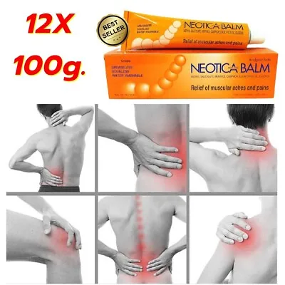 12x100g NEOTICA Pain Relief Muscle Joint Sport Muay Thai Analgesic Massage Cream • $136.49