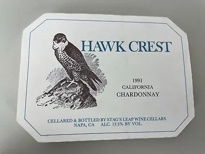 Lot Of 70+  Vintage HAWK CREST Wine Labels 1991 Chardonnay California Napa BIRDS • $11.69