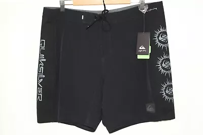 Quiksilver Men's 18  Highline Rave Arch Board Shorts Size 38 Black EQYBS04309 • $18.69