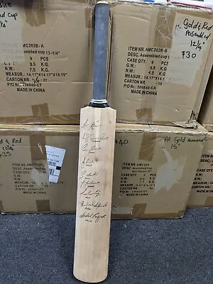 Vintage CA GOLD Cricket Bat With Whole Pakistan World Cup 2007 Teams Signature • $1500