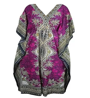 Short Kaftan Hippy Boho Maxi Dress Free Size Womens Caftan Top Tunic Dress Gown • $16.09