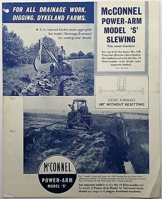 Original McConnel Power Arm Model S Slewing Brochure C 1960's • £8