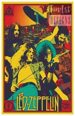 $11.44 • Buy Led Zeppelin Band Concert Page Plant Jones Bonham 8.5x11 Photo Picture Poster