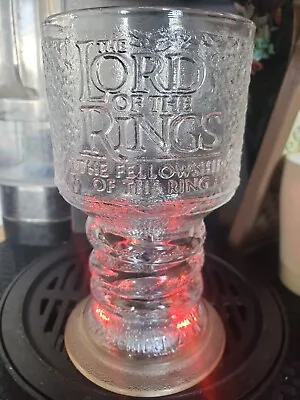 The Lord Of The Rings FELLOWSHIP OF THE RING December 2001 Promo Glass Goblet • £23.75