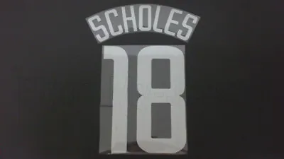 SCHOLES #18 Manchester United 3rd Away 2002-2003 Silver Color Name Set • $18.74