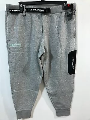 Under Armour Coldgear Men's Size 2XL Gray STM 2.1 Rival Fleece Pants $80 NWT • $31.49