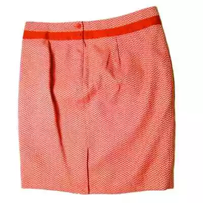 The Limited Women's Skirt Orange And White Chevron Pattern Side Slit Size 12 NWT • $6.99