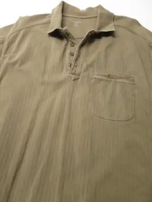 Vintage WOOLRICH Thick Soft Herringbone S/S Khaki Popover Work Shirt Size L G32 • $24