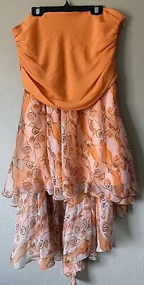 NWT Max Studio Special Edition Orange Silk Skirt! Women’s Size Large! • $35.99