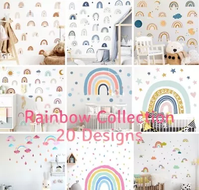 $17.99 • Buy Rainbow Wall Sticker Collection Nursery Wall Decal Confetti Polka Dot Love Heart