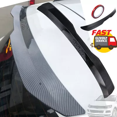 3Hatchback Car Rear Trunk Roof Lip Spoiler Tail Trunk Wing Universal Carbon Fibe • $39.99