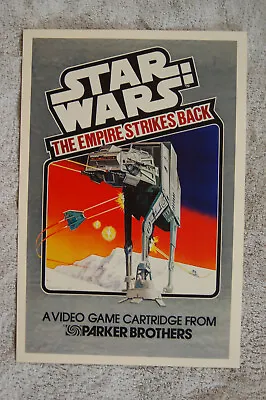 Star Wars The Empire Strikes Back Parker Brother VideoGame Promotional Poster #1 • $4
