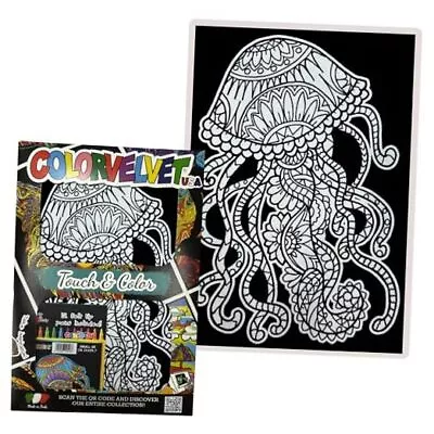 Jellyfish Velvet Coloring Poster For Kids And Adults- Arts And Craft Kit  • $37.58
