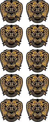 ProSticker 030 (10pk) 2  Masonic Freemason Scottish Rite Decal Sticker Lodge • $10.95