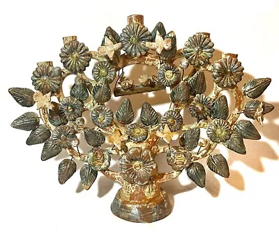 Vintage Mexican Tree Of Life Pottery Metepec Candelabra Sculpture 18  • $410