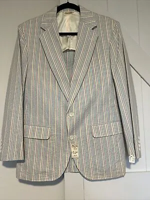 Men’s Striped Vintage Suit Jacket Blazer By Corbin For Nordstrom • $50