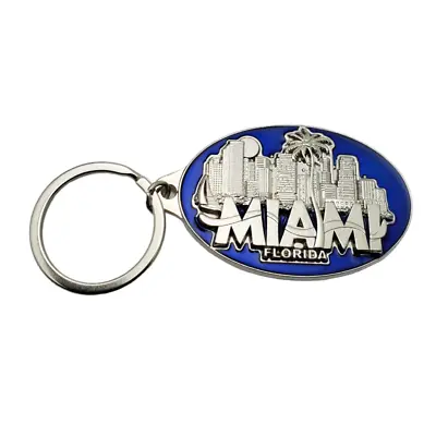 Miami Keychain Key Ring Souvenir Metal Travel Tourist Gift Florida State USA • $5.25