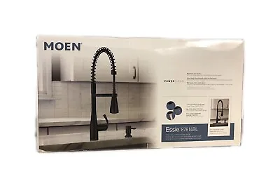 MOEN Essie Spring Single-Handle Pull-Down Sprayer Kitchen Faucet Matte Black • $199.95