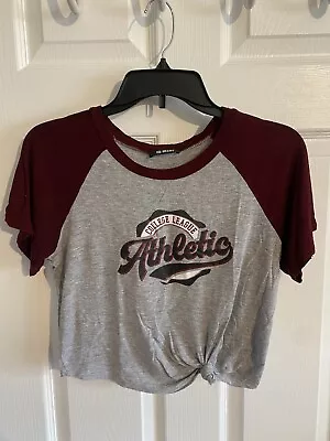 College League Athletic G Mini Women's Half Shirt Midriff Tee Half Cut Tee • $9.99