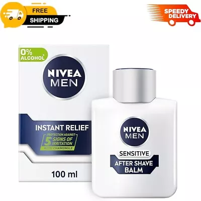 NIVEA MEN Instant Relief - Sensitive Post Shave Balm With 0% Alcohol 100ml • £5.39