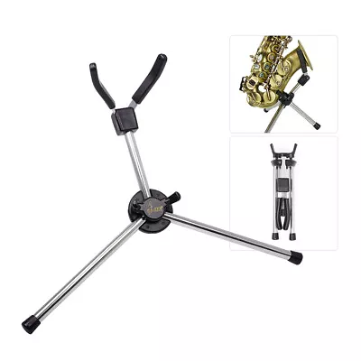 Foldable Soprano Saxophone Stand Portable Sax Metal Floor Stand Holder L7U0 • $32.06