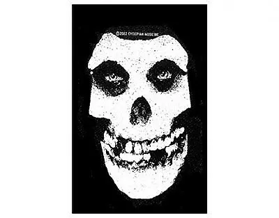 MISFITS White Skull 2002 WOVEN SEW ON PATCH Official Merchandise • £3.49