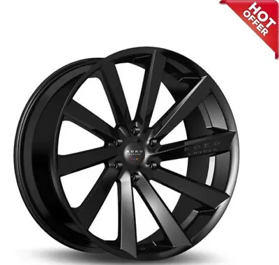 22x10.5 Koko Kuture Wheels Kapan Black Rims And Tires Package • $3298