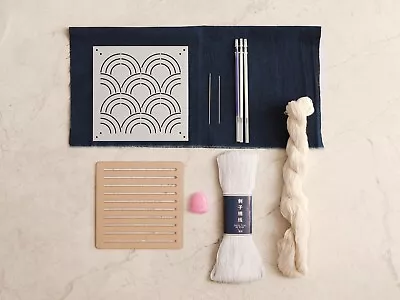 Sashiko Ultimate Starter Kit - Japanese Embroidery DIY Kit - Worth Over £40 • £24.49