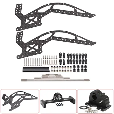 Carbon Fiber MOA Chassis Kit W/ Links For 1/10 RC Crawler Builds Rigs Capra DIY • $16.86
