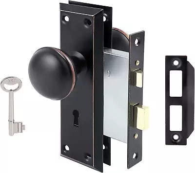 Mortise Lock Set For Replacement Vintage Antique Knobs With Lock & Skeleton Key • $38.49