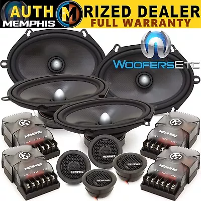 2 Sets MEMPHIS MCX57C 6 X8  5 X7  COMPONENT MIDS SPEAKERS TWEETERS CROSSOVERS • $329.99