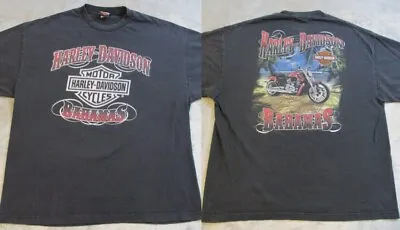 VINTAGE Harley Davidson Shirt XXL Black Bahamas V-Rod Motorcycle Biker 90's Mens • $47