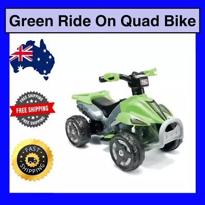NEW Kids Green Ride On Quad Bike Home Toy Rechargeable Battery AUS STOCK • $74.99