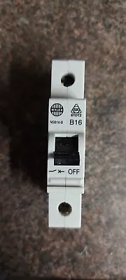 WYLEX B16 NSB16 SK Stotz MCB Circuit Breker Fuse SP 1P (16A 16amp 16 Amp A) • £1.99