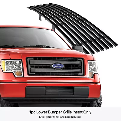 For 2009-2014 Ford F-150 Lower Bumper Stainless Black Billet Grille Grill Insert • $33.99