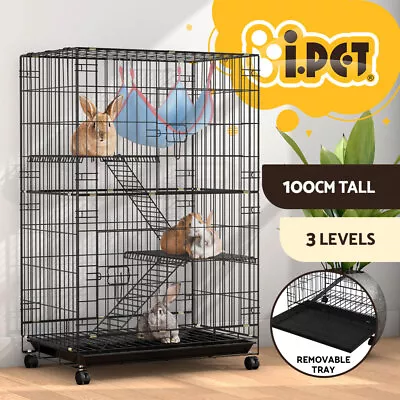 I.Pet Rabbit Cage Indoor Hutch Guinea Pig Bird Ferret Hamster Pet Cage Outdoor • $73.95