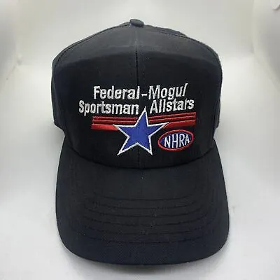 Vintage 1990’s NHRA Federal Mogul Stitched Snapback Hat Trucker Made In USA • $21.22