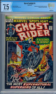 Cbcs 7.5 Marvel Spotlight #5 1st Johnny Blaze Ghost Rider Appearance Cgc • $1999.99
