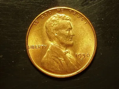 1950-s  Unc Lincoln Wheat Cent #2 • $5.50