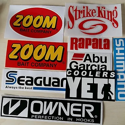 $11.99 • Buy LOT Of (9) Fishing Decals Fishing Stickers For Brand Lovers