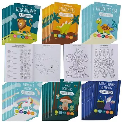 24 Pack Mini Animal Colouring Activity Books For Kids Party Toy Bag Fillers • £9.99