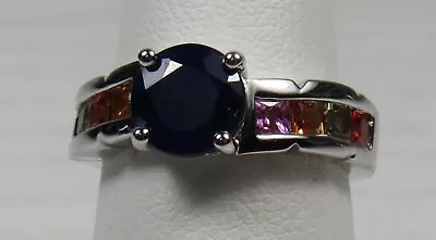 Gemporia  Multi-Colour Sapphire Sterling Silver Ring ATGW 3.79cts • $21.99