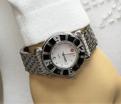 Michele Coral Diamond Mother Of Pearl Stainless Steel Watch - New Battery • $750
