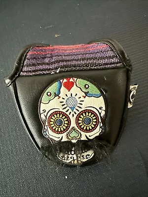Pins And Aces Mustache Sugar Skull - Mallet Magnetic Putter Cover • $24.99