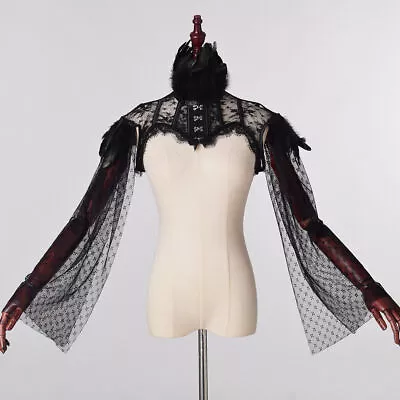 Steampunk Sexy Bolero Jacket Shrug Women Black   Tops Scarves Pashmina Shawl • $26.99