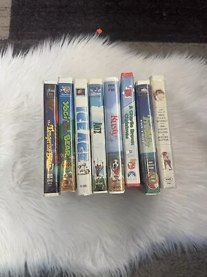 Lot Of 8 Kid Cartoon Movies VHS Video Cassette Tapes Ice Age Charlie Brown ANTZ • $9